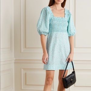 NWOT Gianni printed cotton poplin mini dress